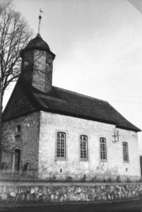 Kirche, Ansicht von Südwesten, um 1960