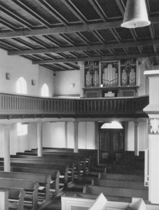 Kirche, Blick zur Orgel, Foto: Ernst Witt, Hannover, Juli 1961