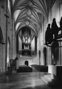 Kirche, Blick zur Orgel, Foto: Ernst Witt, Hannover, 1966