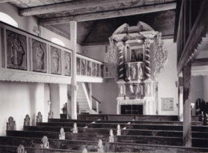 Kirche, Blick zum Altar, Foto: Ernst Witt, Hannover, 1954