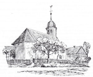 Kapelle, Ansicht von Nordosten, 1910, Zeichnung
