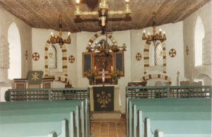 Kapelle, Blick zum Altar, Foto: P. Greve, Jöllenbeck (?), um 1988