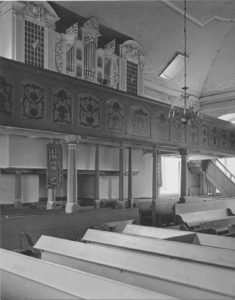 Kirche, Blick zur Orgel, Foto: Ernst Witt, Hannover, Juli 1951