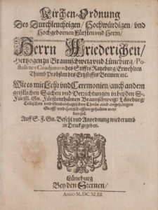 Titelblatt der Lüneburger Kirchenordnung von 1643