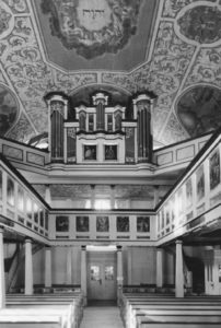 Kirche, Blick zur Orgel, Foto: Ernst Witt, Hannover, 1959
