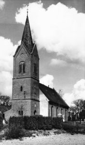 Kirche, Ansicht von Südwesten, 1958 (?), Foto: Karl Linde, Turmspezialist, Berlin