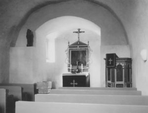 Kapelle, Blick zum Altar, Foto: Ernst Witt, Hannover, Dezember 1955