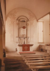 Kirche, Blick zum Altar, Foto: Ernst Witt, Hannover, Juni 1951
