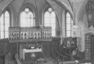 Kirche, Blick zum Altar, 1951
