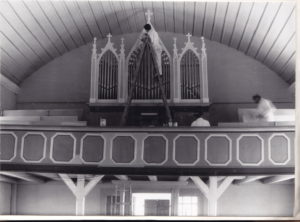 Orgel, während der Neufassung 1961