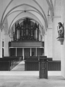 Kirche, Blick zur Orgel, Foto: Ernst Witt, Hannover, Oktober 1968