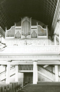 Kirche, Blick zur Orgel, vermutlich 1976