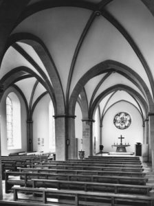Kirche, Blick zum Altar, 1961