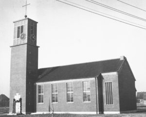 Kirche, Ansicht von Südosten, um 1960