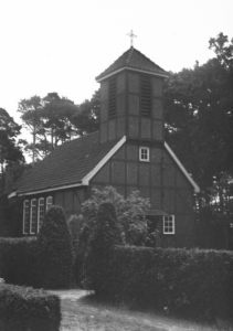 Alte Kapelle (1989 abgebrannt), Ansicht von Nordwesten, um 1954