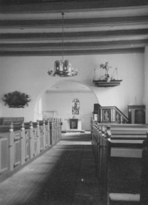 Kirche, Blick zum Altar, Foto: Ernst Witt, Hannover, April 1960
