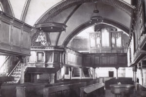 Kirche, Blick zur Orgel, vor 1956