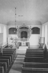 Kirche, Blick zum Altar, Foto: Ernst Witt, Hannover, Juni 1959