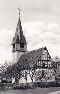 Kirche, Ansicht von Südosten, Foto: Ernst Witt, Hannover, 1958