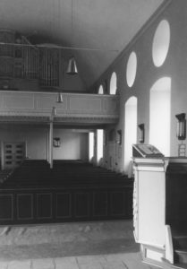 Kirche, Blick zur Orgel, Foto: Ernst-Witt, Hannover, 1954