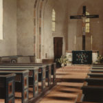 Kirche, Blick zum Altar, Foto: Ernst Witt, Hannover, April 1956