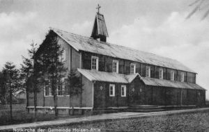 Bodelschwinghsche Notkirche in Holsen-Ahle (Kr. Herford), seit 1952 in Glandorf, Foto nach 1912, vor 1952