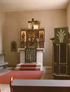 Kapelle, Blick in den Altarraum, Foto: Ernst Witt, September 1959
