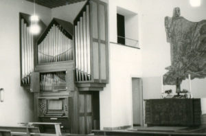 Kirche, Blick zum Altar, nach 1969 (1968/69 Orgelneubau)