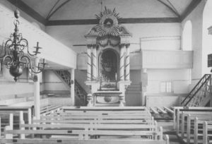 Kirche, Blick zum Altar, wohl nach 1959