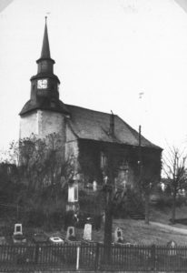 Kirche, Ansicht von Südwesten, um 1960