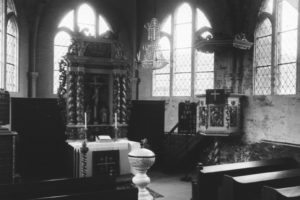 Kapelle, Blick zum Altar, um 1960