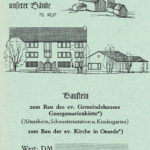 „Baustein zum Bau der ev. Kirche in Oesede“, vor 1956