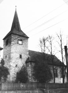 Kirche, Ansicht von Südwesten, um 1960