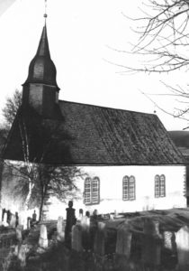 Kirche, Ansicht von Südwesten, um 1960