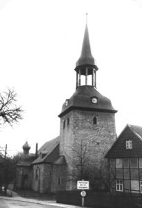 Kirche, Ansicht von Nordwesten, um 1960