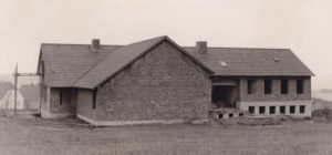 Gemeindezentrum, Rohbau, Ansicht von Nordosten, 1964