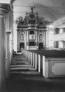 Kirche, Blick zum Altar, 1961, Foto: Ernst Witt, Hannover