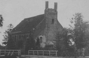 Zerstörte Kirche, Ansicht von Nordwesten, vor 1948