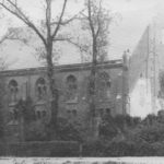 Wiederaufgebaute Kirche, Ansicht von Nordwesten, vor 1955