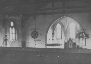 Kirche, Blick zum Altar, vor Mitte 1950er Jahre