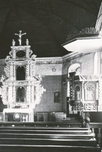 Kirche, Blick zum Altar, 1928, Niedersächsisches Landesverwaltungsamt Hannover, Landeskonservator