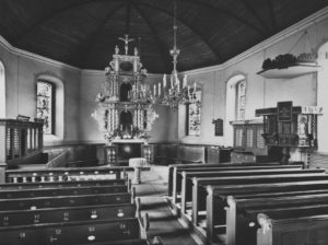 Kirche, Blick zum Altar, 1969