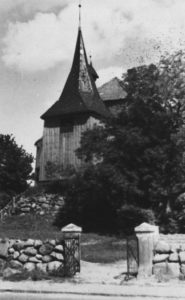 Kirche, Ansicht von Südwesten, Teilansicht, um 1948