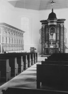 Kirche, Blick zum Altar, Foto: Ernst Witt, Hannover, März 1966