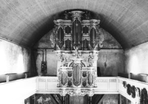 Kirche, Blick zur Orgel, vermutlich 1950er, bzw. vor 1963