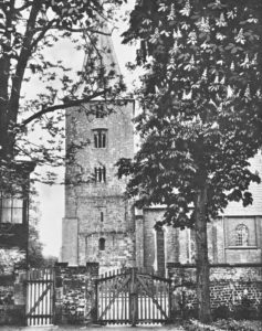 Kirche, Ansicht von Süden, Teilansicht, um 1900