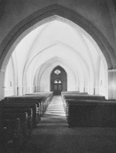 Kirche, Blick nach Westen, Foto: Ernst Witt, Hannover, August 1960