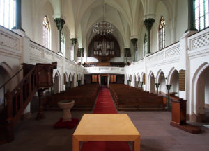 Innenraum, Blick zur Orgel, 2020, Foto: Wolfram Kändler, CC BY-SA 3.0 de
