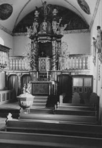 Kirche, Blick zum Altar, Foto: Ernst Witt, Hannover, 1967