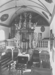 Kirche, Blick zum Altar, wohl vor 1967